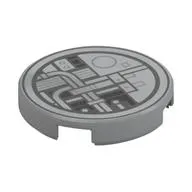 Tile Round 2 x 2 with Conduits print