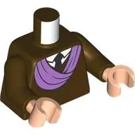 Torso, Jacket, Lavender Turban Wrappings, White Shirt, Black Tie print, Dark Brown Arms, Light Nougat Hands