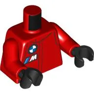 Torso, Racing Suit, BMW Logo, 'M' print, Red Arms, Black Hands