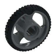 Wheel 21 x 4 with Spokes with Black Tire pattern