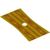 Neckwear Poncho with Orange Decorations print