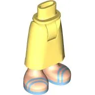 Minidoll Hips and Skirt with Ankles with Light Nougat Shoes, Bright Light Blue Sandals print