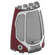 Windscreen 3 x 6 x 6 with Dark Red Fuselage, White Cockpit print