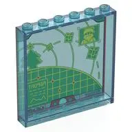 Panel 1 x 6 x 5 with Green/Yellow Tracking Monitor, Presents, Santa print