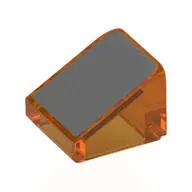 Brick Sloped 30° 1 x 1 x 2/3 (Cheese Slope) with Silver Surface print
