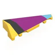 Brick Wedged, Sloped 2 x 5 Right with Medium Azure/Black/Magenta Shapes print