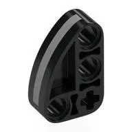 Technic Beam 2 x 3 L-Shape with Quarter Ellipse Thick with Silver Stripe print