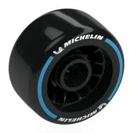 Wheel Rim 24 x 13.4 with Black Slick Tyre with White 'MICHELIN', Dark Azure Stripe print