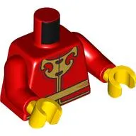 Torso, Tunic, Gold Sash, Trim, Emblem print, Red Arms, Yellow Hands