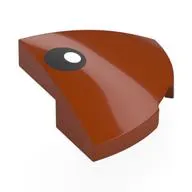 Brick Round Corner, Curved 2 x 2 x 2/3 Quarter Circle with Black Eye, White Pupil print