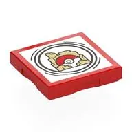 Tile Special 2 x 2 with SMART Tag with Rocks and Pokeball Print