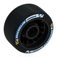 Wheel Rim 24 x 13.4 with Black Slick Tyre with Blue 'MICHELIN', White Stripe print