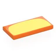 Tile 2 x 4 with Bright Light Yellow Tummy print