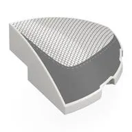 Brick Round Corner, Curved 3 x 3 x 1 Quarter Circle with Dark Bluish Grey Mesh, Shape print