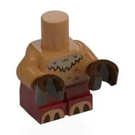 Small Figure Body, Dark Red Legs, Dark Brown Hands, Dark Tan Fur print