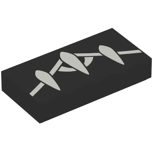 Tile 1 x 2 with Black Panther Arm Print
