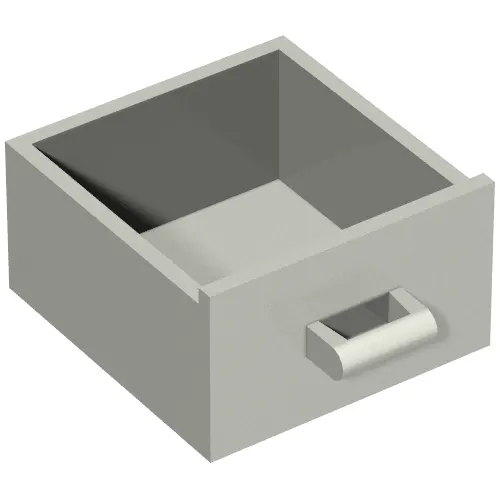 Cupboard 4 x 4 x 4 Drawer, Open Handle
