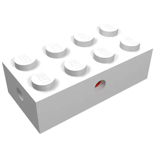 Brick Special 2 x 4 with Wheel Holder Old, Opaque Bottom