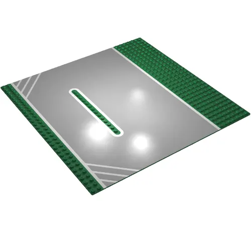 Baseplate 32 x 32 Split with 1 x 14 Center Studs and Racing Print