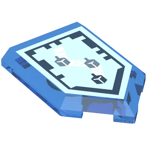 Tile Special 2 x 3 Pentagonal with Nexo Power Shield Print - Beam Jump