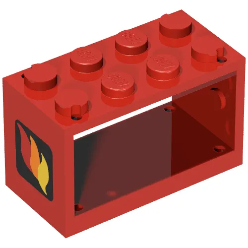 String Reel 2 x 4 x 2 Holder with Classic Fire Logo Print
