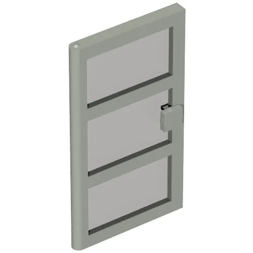 Door 1 x 4 x 6 with 3 Panes with Trans-Brown Glass