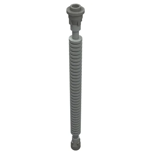 Flexible Ribbed Hose 8mm Ends 12L with Tabbed Dark Gray Ends