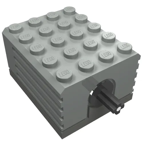 Motor, 9V 5 x 4 x 2 1/3, Dark Gray Bottom