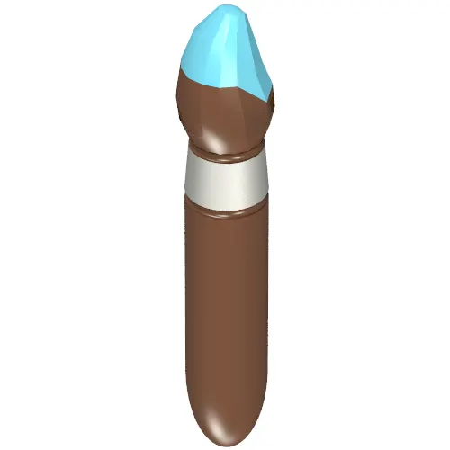 Equipment Paint Brush with Silver Ring and Medium Azure Tip Print