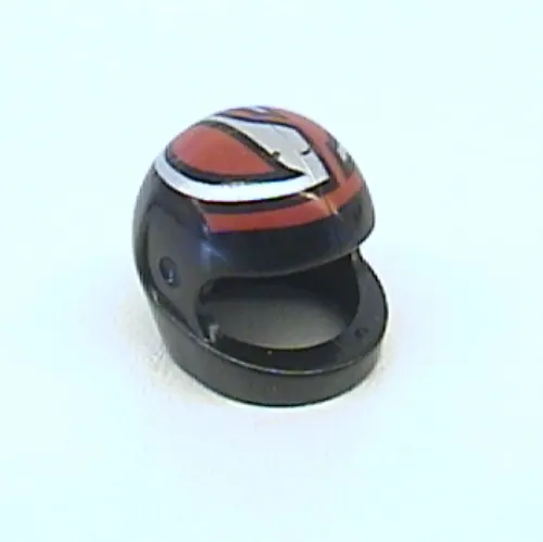 Helmet, Standard with Interlocking Silver and Red Print
