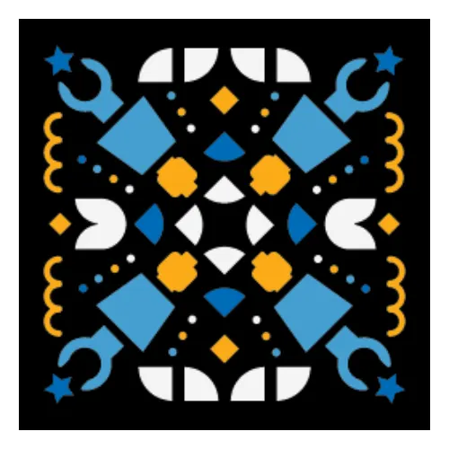 Tile 2 x 2 with Mirror Filter print