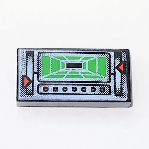 Tile 1 x 2 with Alpha Team Green Screen and Controls Print