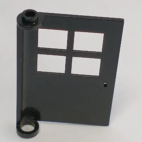Door 1 x 4 x 5 with 4 Panes, Rounded Base