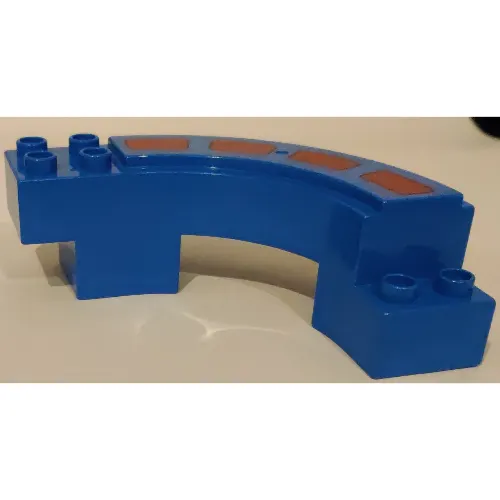 Duplo Road Section, Curve with Red Stripes Print