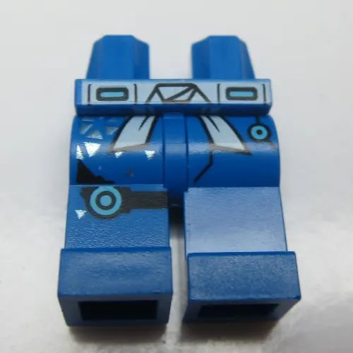 Hips and Blue Legs with White Sash, Silver Triangles, and Black Knee Belt Print