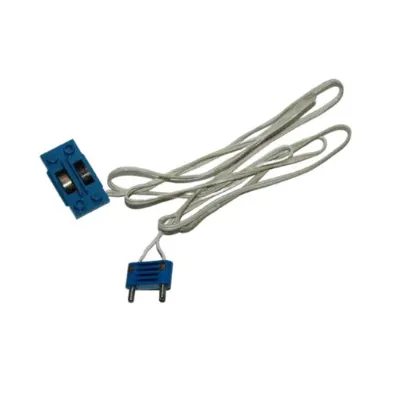Wire with 2-Prong Connector Rounded Wide Long with Cross-Cut Pins and Train Track Contact Base, 97cm