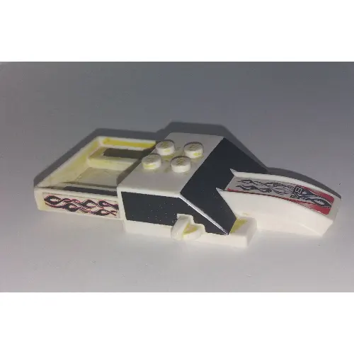 Vehicle Body, Top Fast Food Racer 4 x 10 with Pickup Bed and Black Windshield and Side Windows