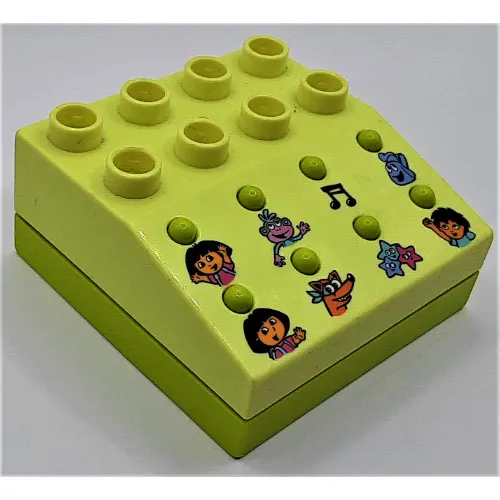 Duplo Sound Effects Brick with Lime Base & Dora The Explorer Sounds