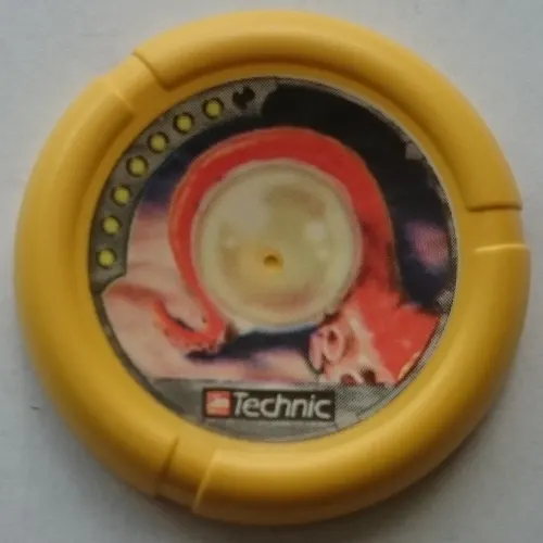 Large Figure Throwing Disk, Scuba / Sub, 7 Pips, Pearl in Tentacle Print