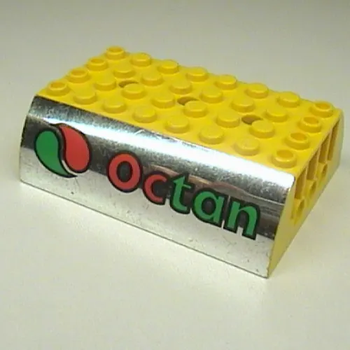 Brick Curved 8 x 6 x 2 Double with Chrome Silver Sides and 'Octan' Print