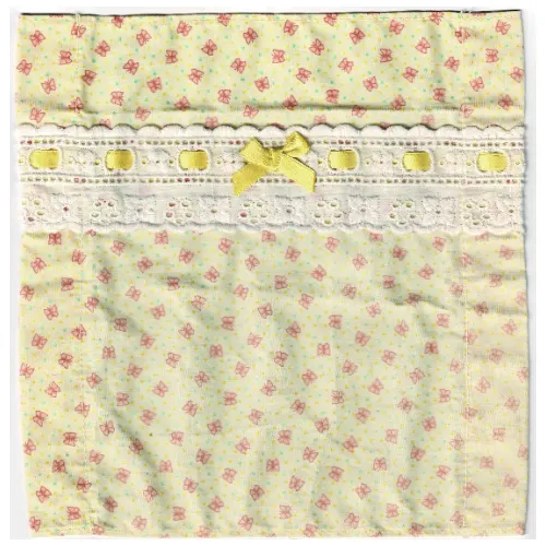 Scala, Blanket / Bedspread 22 x 22 with Yellow Bow, Red Butterflies Print