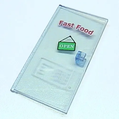 Door 1 x 4 1/2 x 6 with Fast Food Print