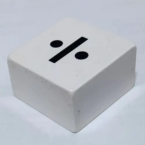 Duplo Tile 2 x 2 x 1 with Obelus / Division Sign '÷' Print