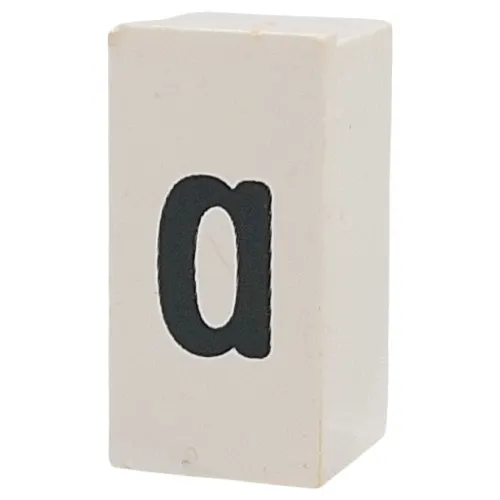 Tile Special 1 x 2 x 5/6 with Stud Hole in End with 'a' print