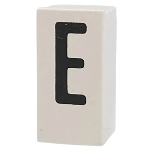 Tile Special 1 x 2 x 5/6 with Stud Hole in End with E' print