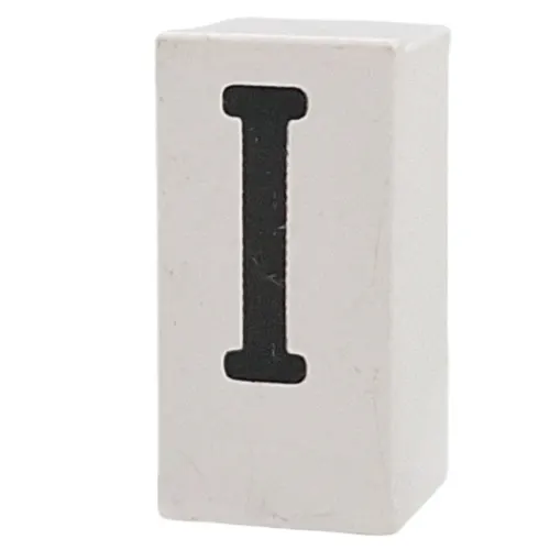 Tile Special 1 x 2 x 5/6 with Stud Hole in End with 'I' print