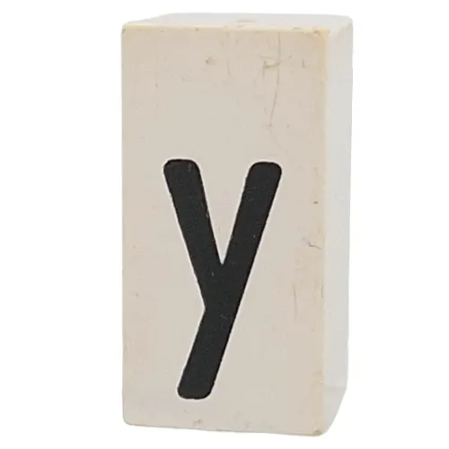 Tile Special 1 x 2 x 5/6 with Stud Hole in End with 'y' print