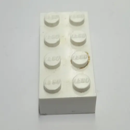 Brick 2 x 4 with Old Logo on Studs and without Cross Supports