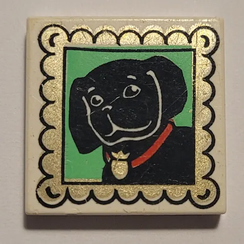 Tile 2 x 2 with Dog Portrait Print