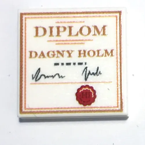 Tile 2 x 2 with 'Diplom Dagny Holm' print